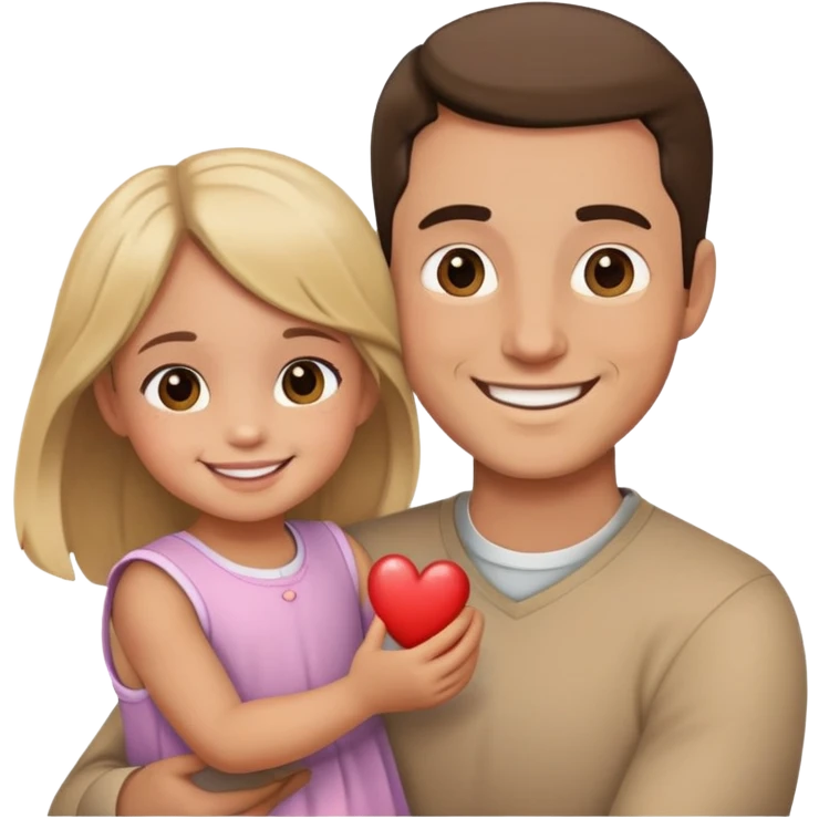 Man holding little girl emoji