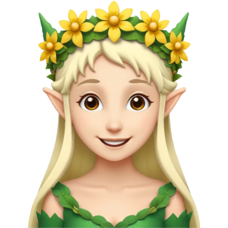 Elf with Flower Crown emoji