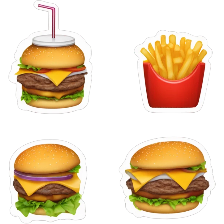 Plate of fast food emoji