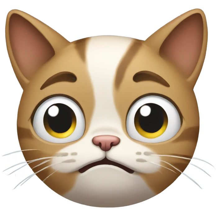 crying cat with tears emoji