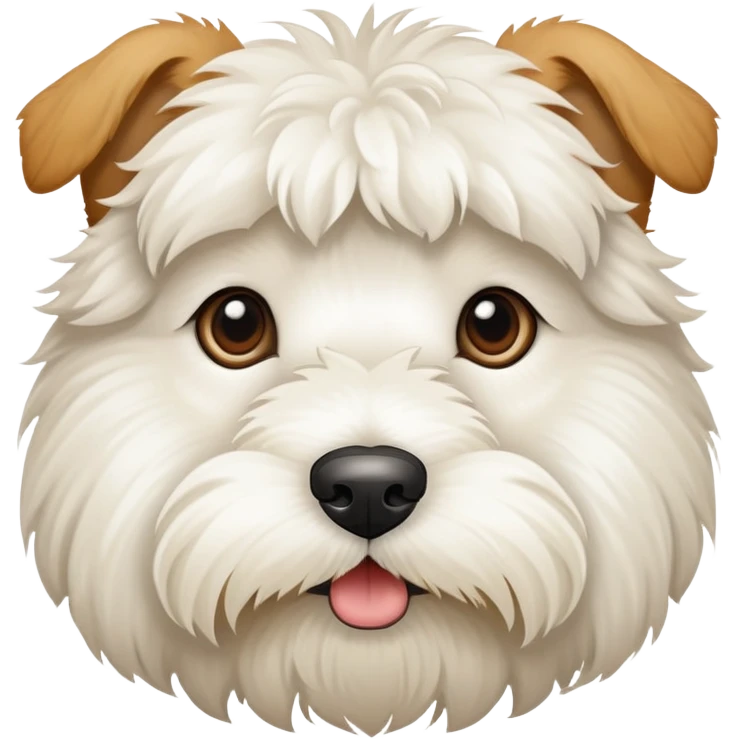 White Straw Terrier Dog emoji