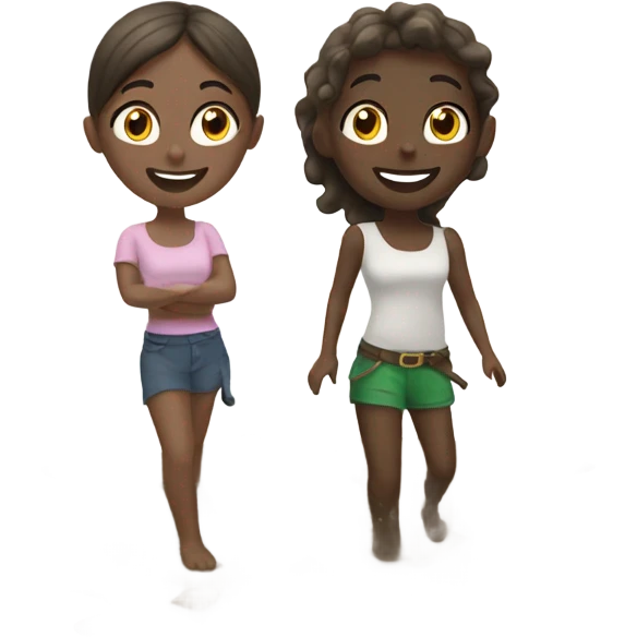 Two white girls in mud emoji