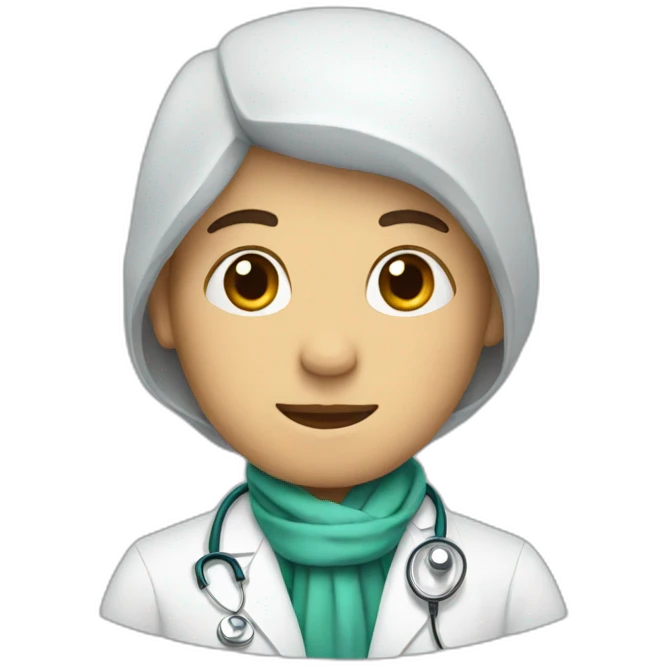 a doctor in scarf emoji