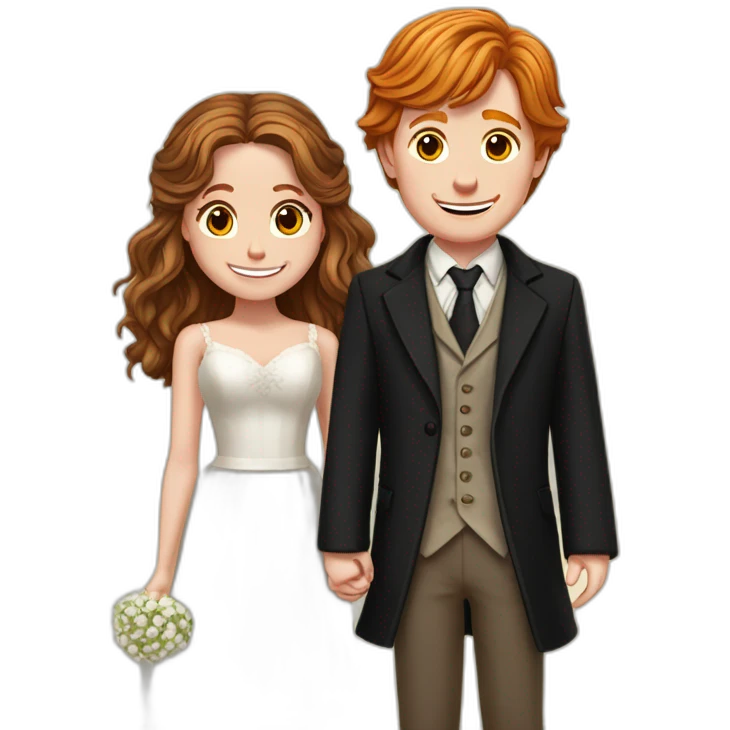 Ron Weasley and Hermione Granger just married emoji