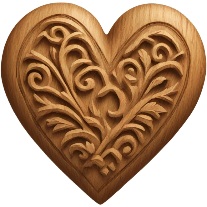 wooden heart emoji