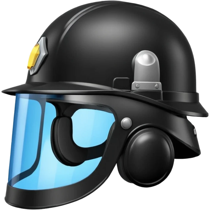 Police riot helmet with visor
 emoji
