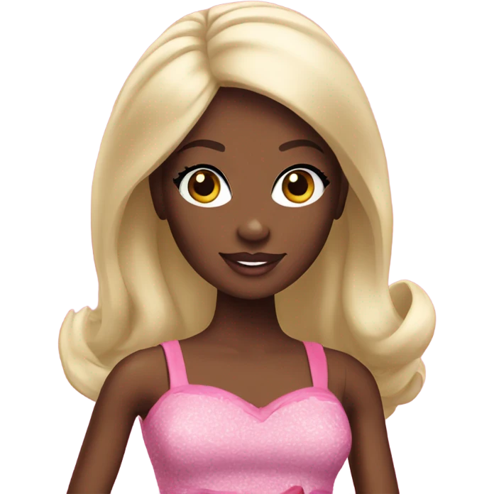 Black-skinned barbie  emoji