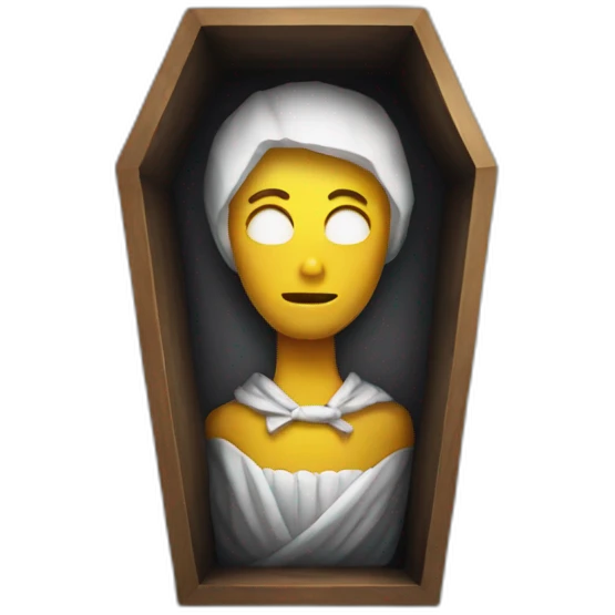 symbol @ in a coffin emoji