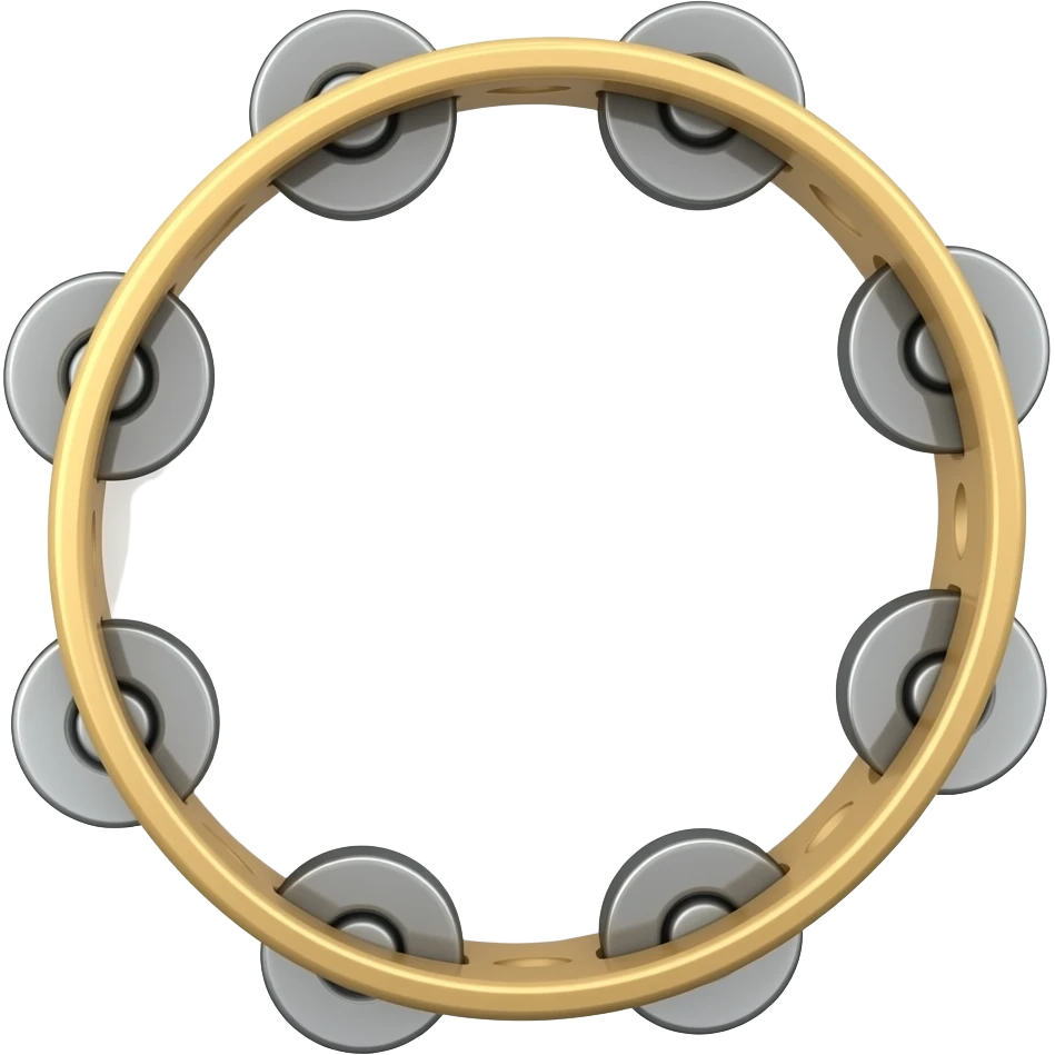 Tambourine tilted to the side emoji