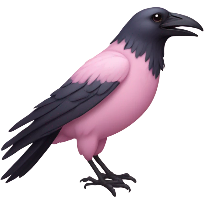 pastel pink raven  emoji