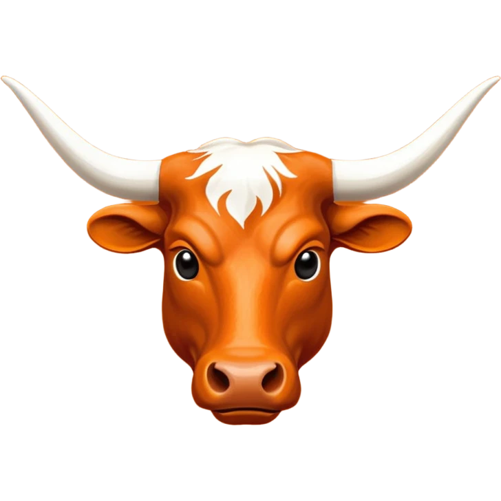 Texas longhorns logo all orange emoji