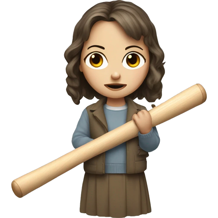 Wendy from the shining with baseball bat emoji