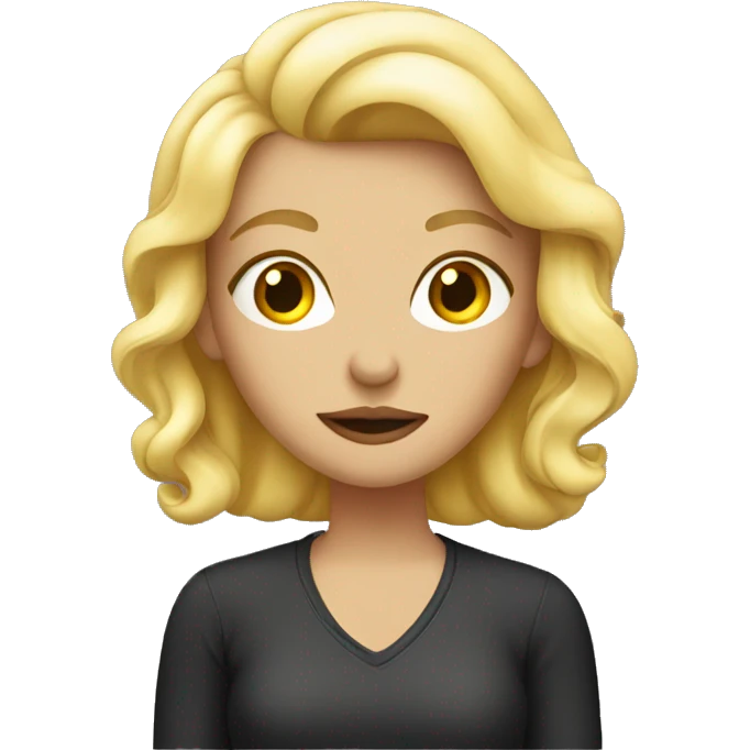 blonde girl smokes emoji