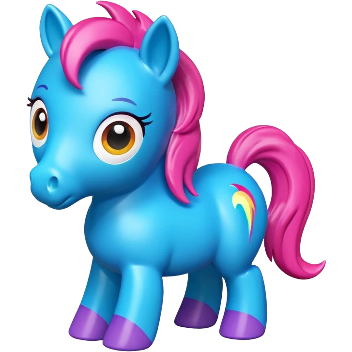  My Little Pony style vinyl fat horse toy figure  emoji