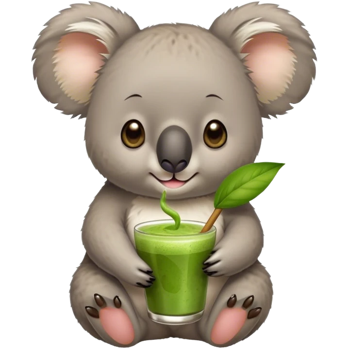 Koala with matcha emoji