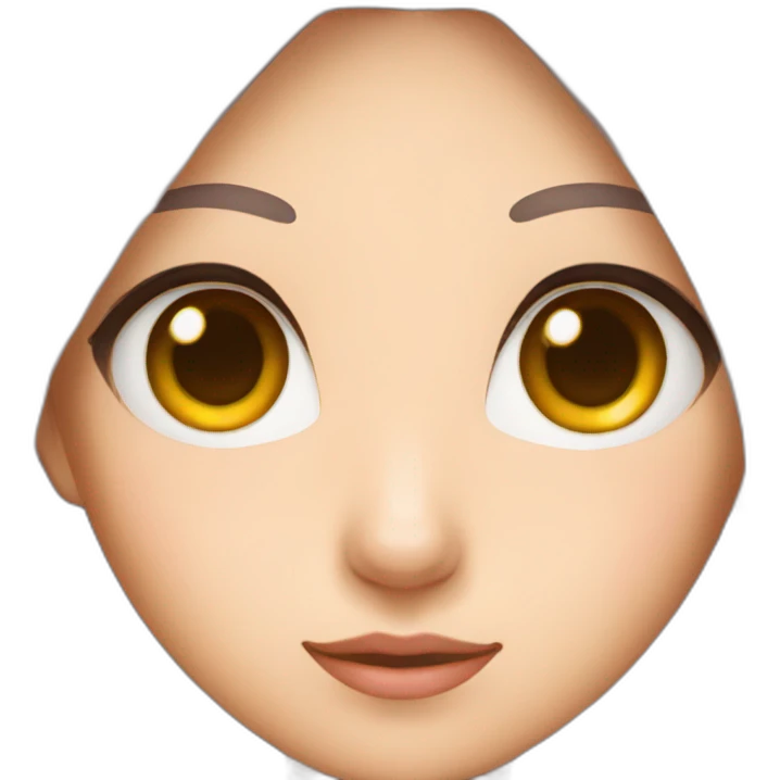 a japanese girl with cat eyes and ears emoji