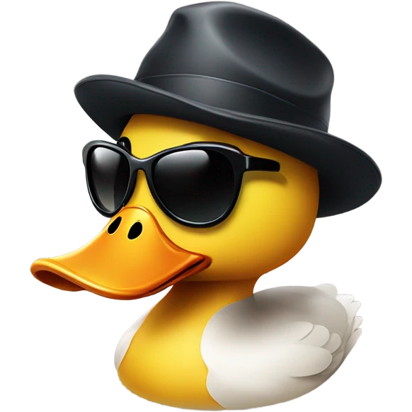 Duck that is a spy emoji