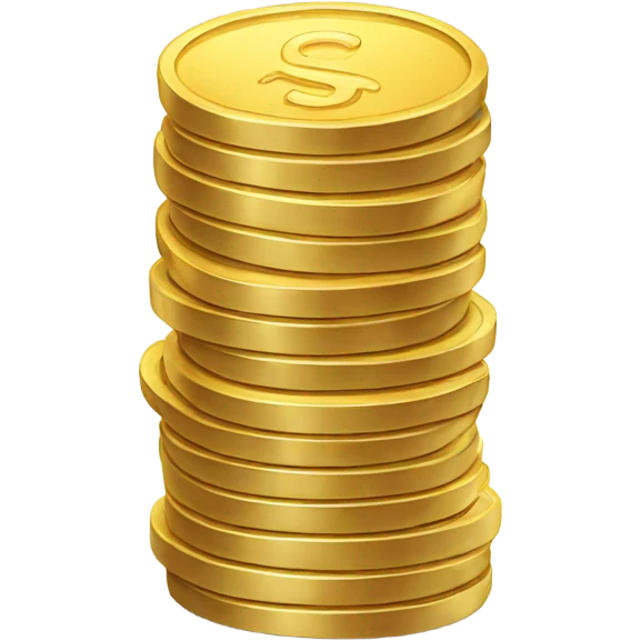 stack of gold coins emoji