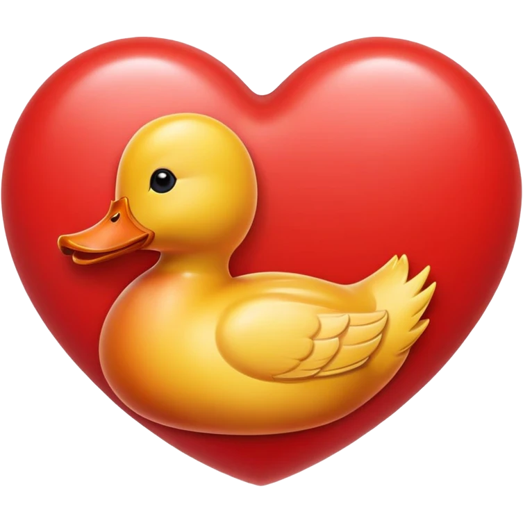 Love heart duck emoji