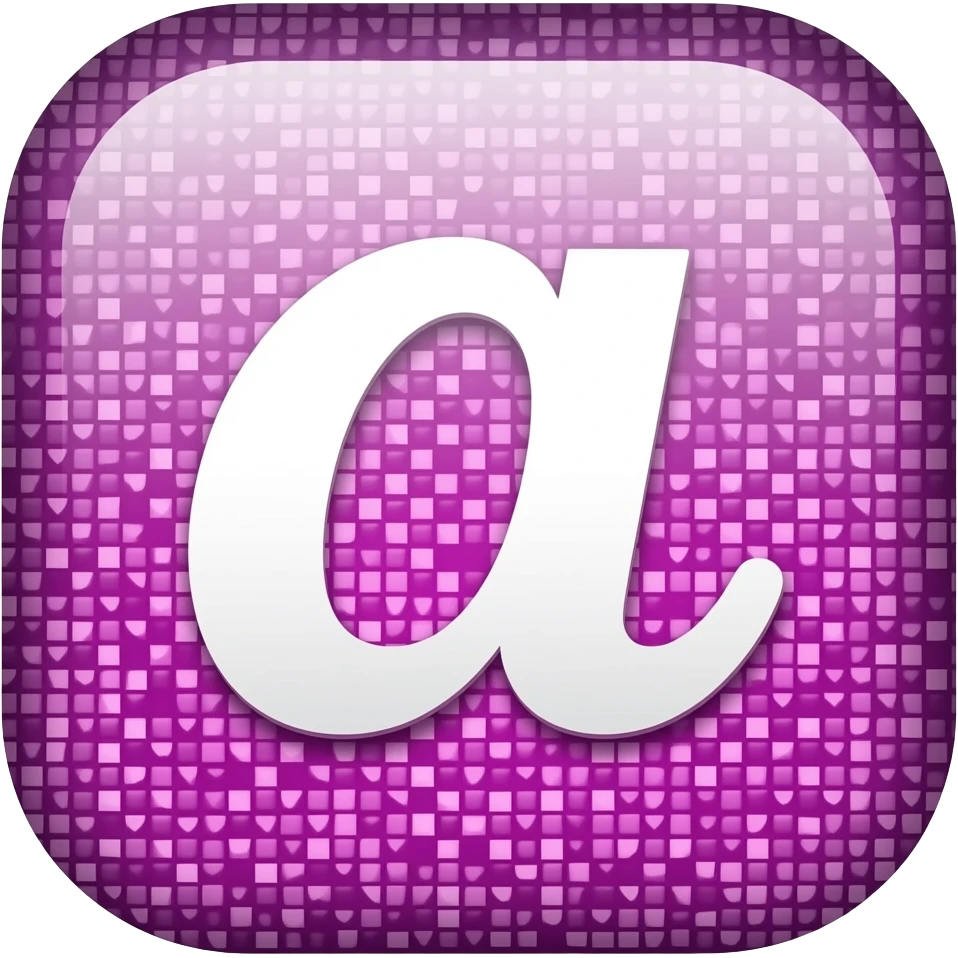 Pinkish purple glittery app icons emoji