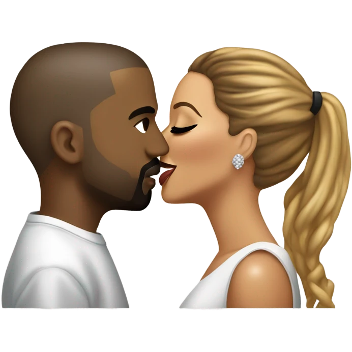 Kanye west kissing Beyoncé  emoji