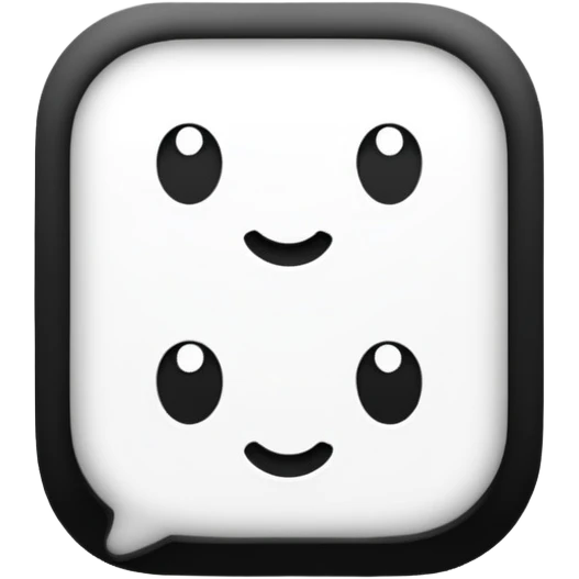 Chat black and white  emoji