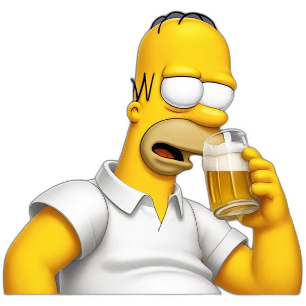 Homer Simpson drinking beer emoji