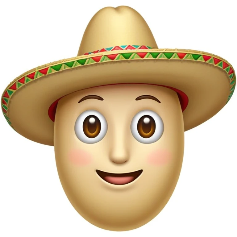 bean wearing a sombrero  emoji