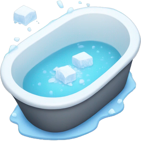 bath with ice   emoji