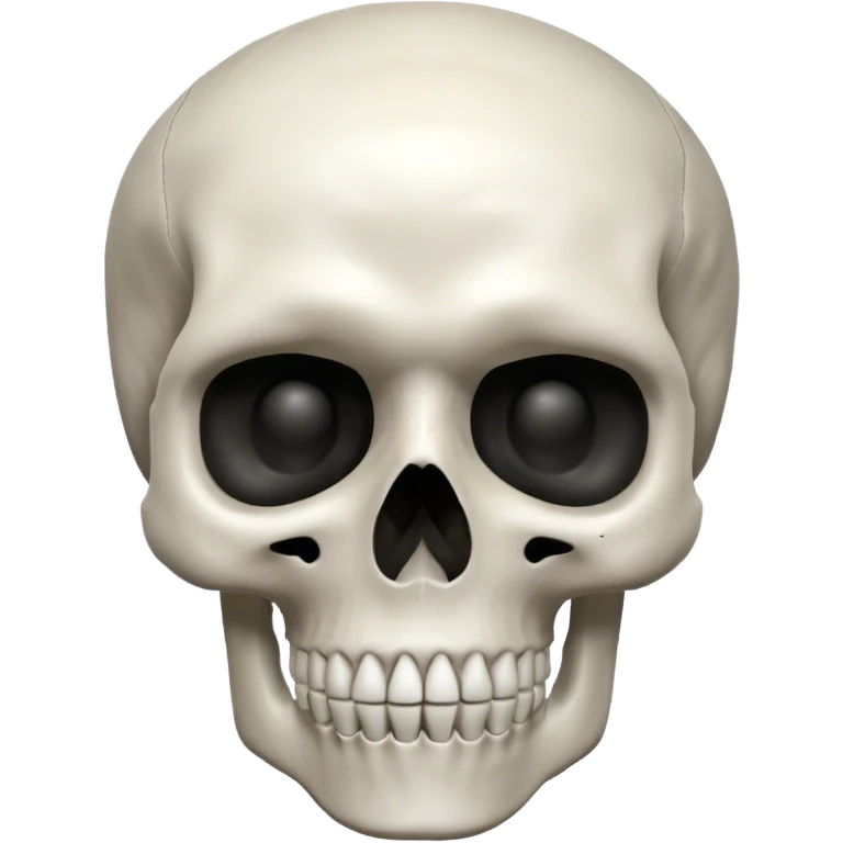 A 3d realistic skull emoji
