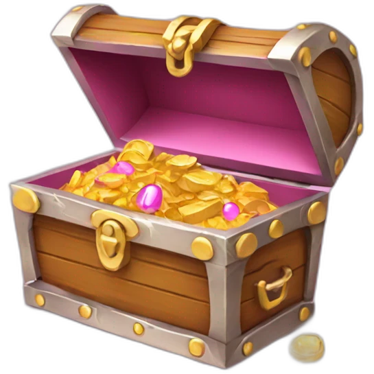 Treasure chest pink emoji