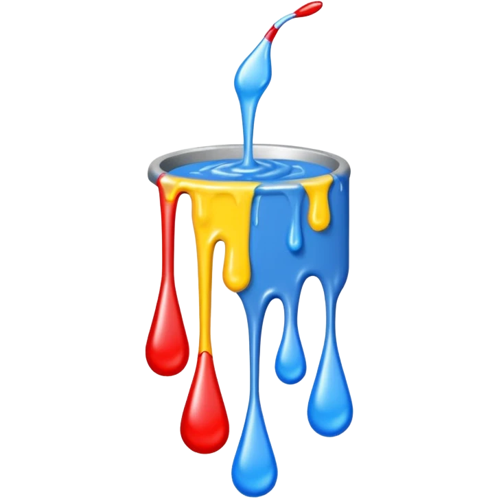 tube of paint with drops of color emoji
