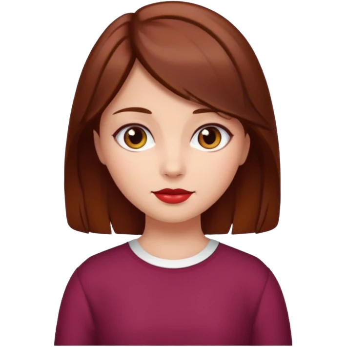 cherry brown hair girl emoji