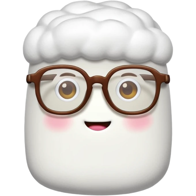 colored marshmallow with glassess emoji