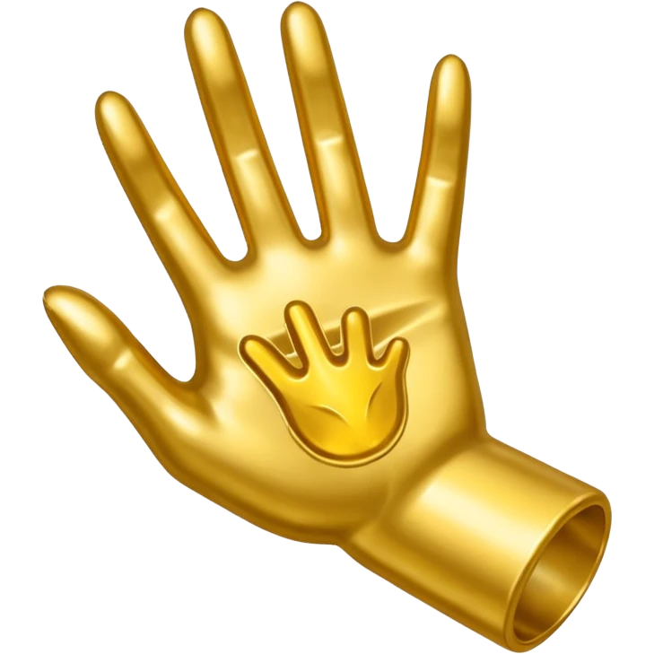 Eine goldene Hand, die den Daumen nach oben streckt emoji