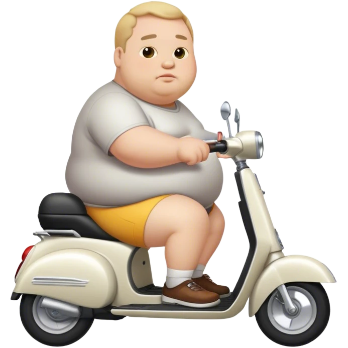 fat guy on scooter emoji