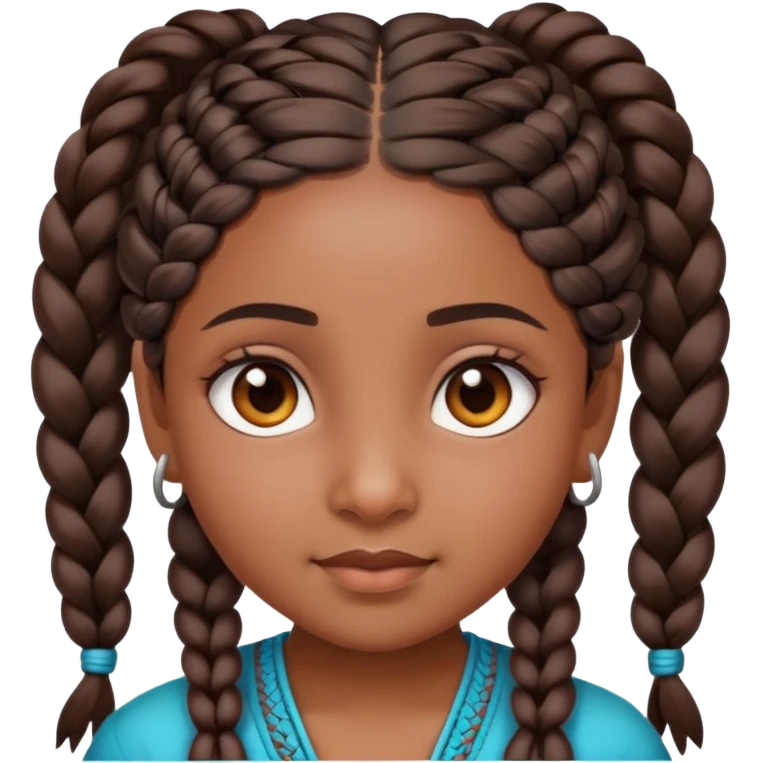 cute indian girl with braids emoji