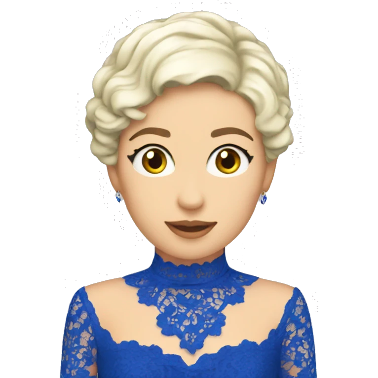 Royal blue lace top  emoji