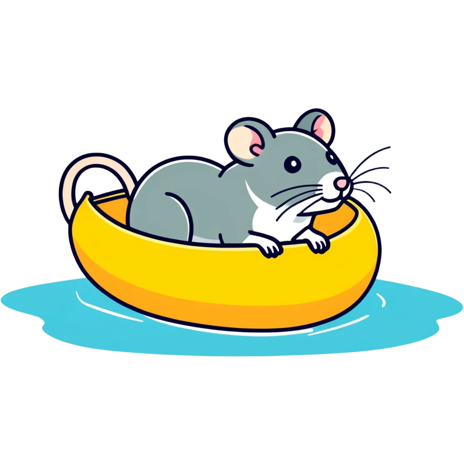 Rat river float emoji