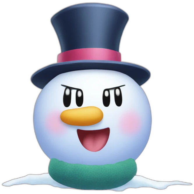 kirby snowman emoji