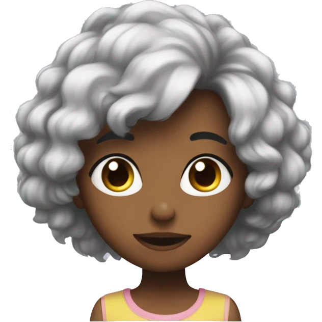 A girl fluffs her hair arrogantly  emoji