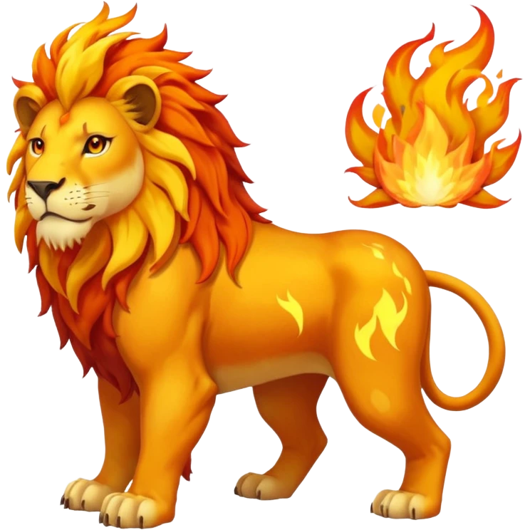 Pyroar-Fakémon-hybrid-creature (full body)  emoji
