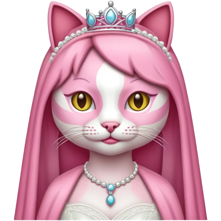 pink cat bride emoji