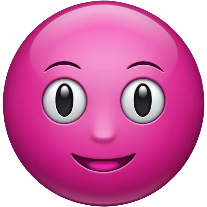magenta color sphere,Negative : Emoji. emoji