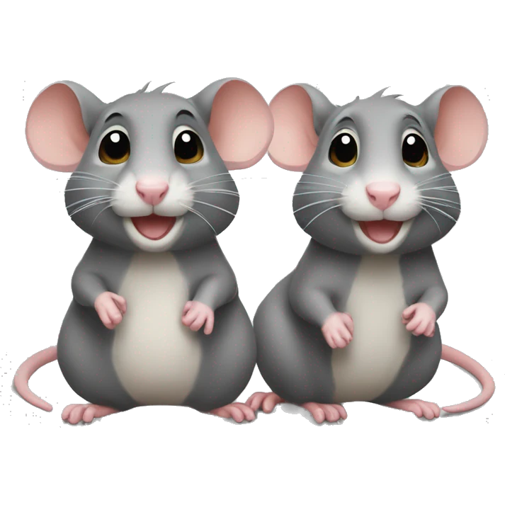 two cute rats emoji