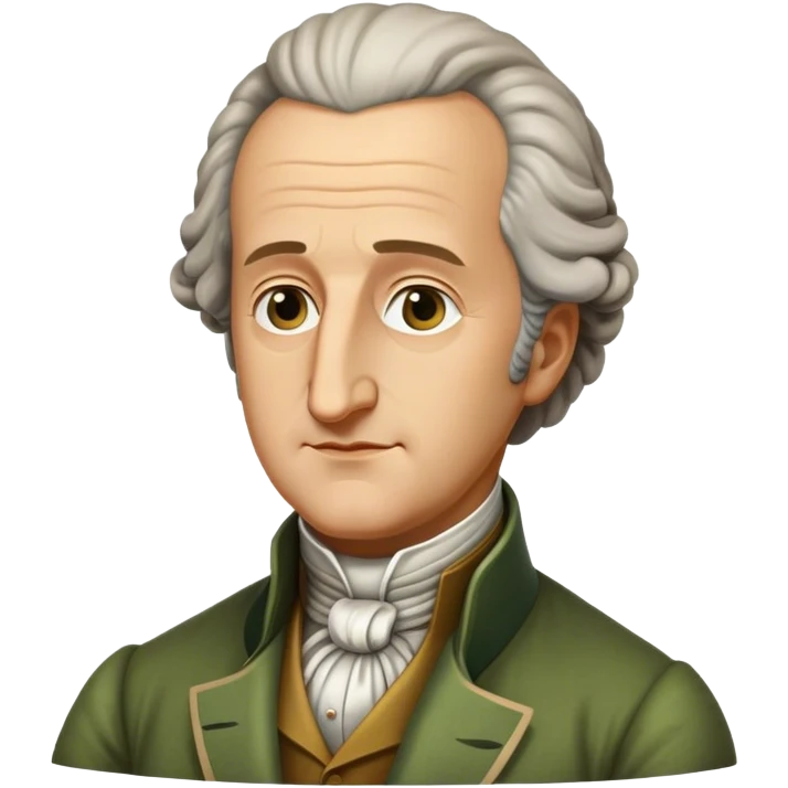 Cinematic Realistic Johann Wolfgang von Goethe Portrait Emoji, depicted as an intellectual literary giant with a thoughtful gaze and refined attire, rendered with detailed textures and warm classical lighting that captures his enduring literary influence. emoji