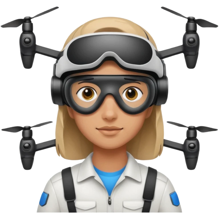 Teen with FPV goggles,Drone Pilot emoji