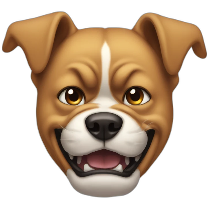 angry dog clench teeth emoji