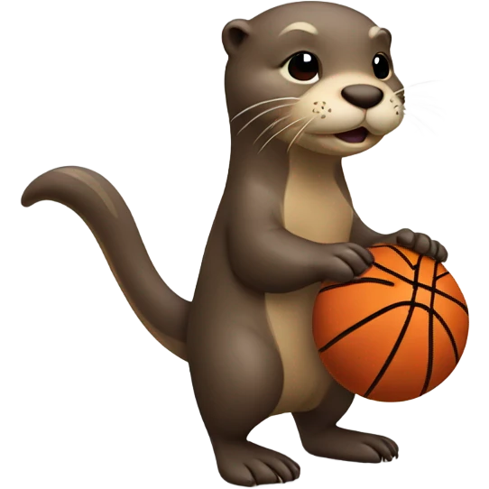 otter shooting a basketball  emoji