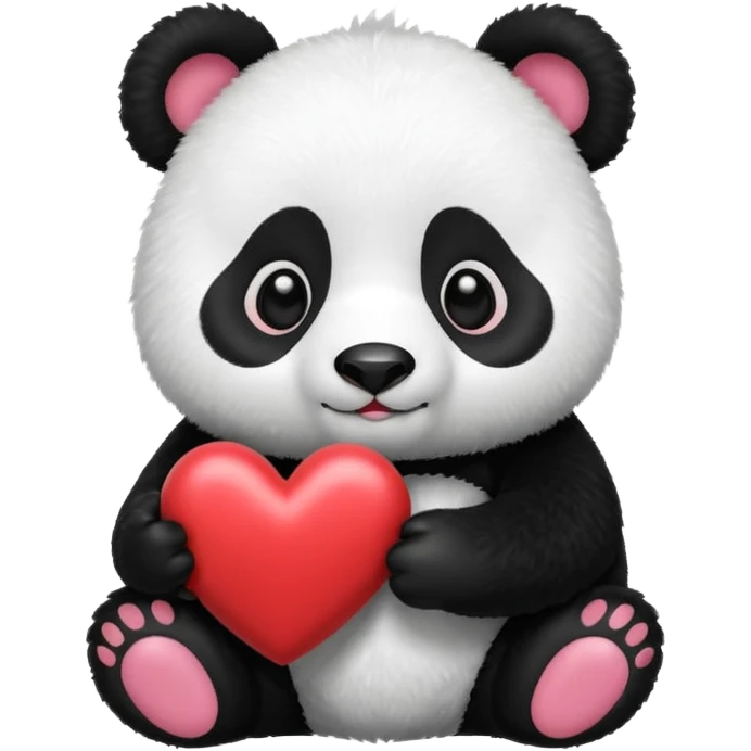Panda with hearts emoji